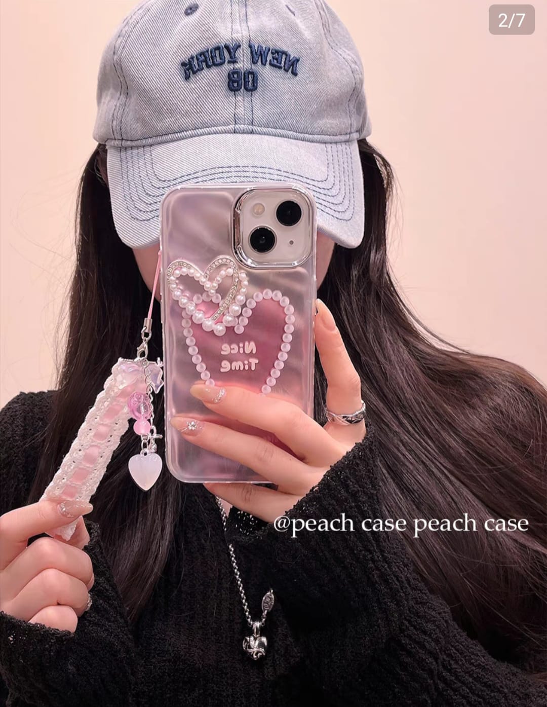 Glitter Pearl Heart iPhone Case Covers Nepal