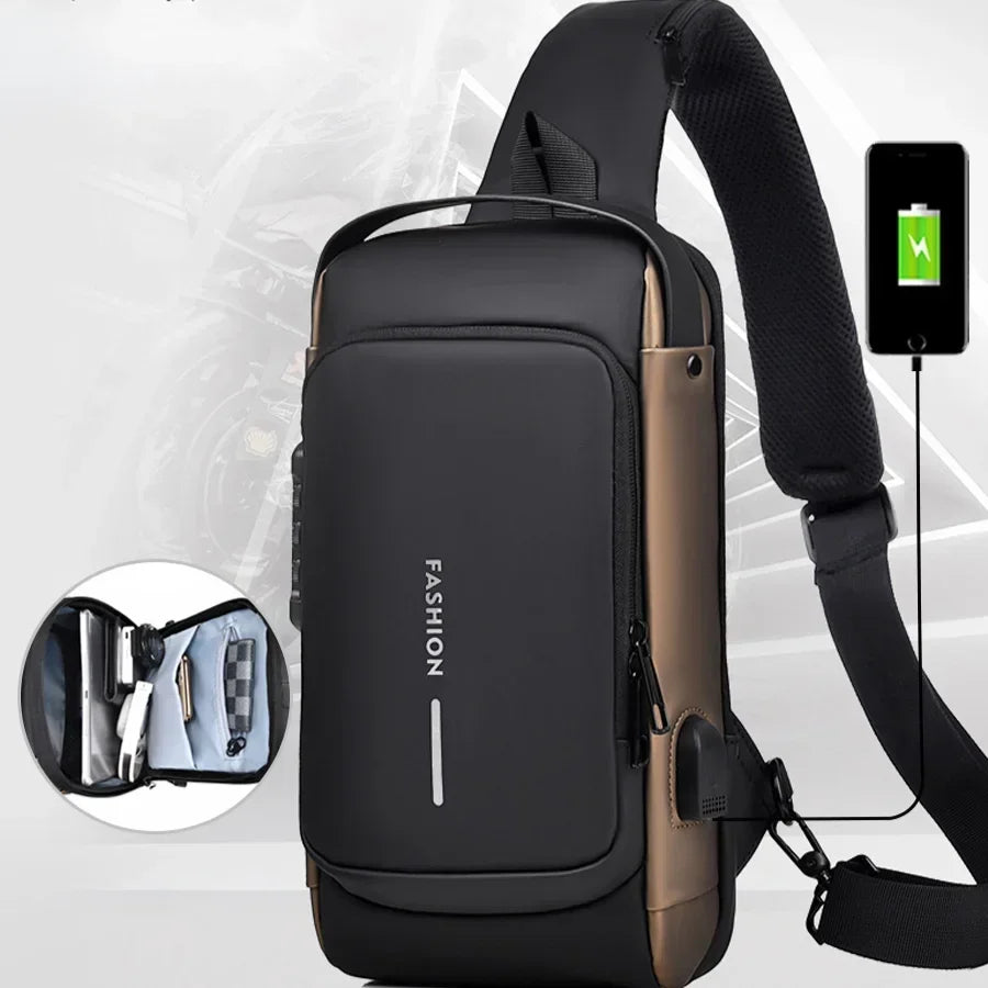 Men's Secure-USB Sling Bag Covers Nepal