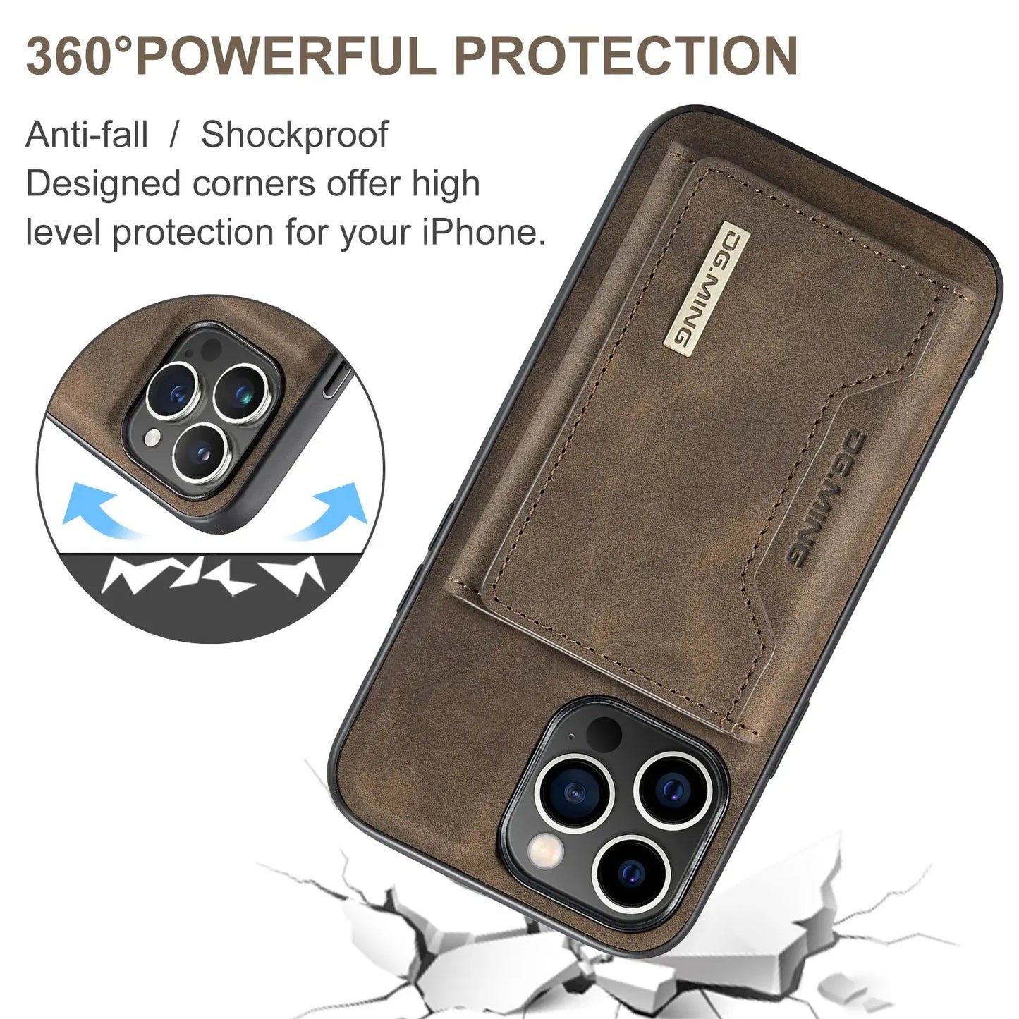 DG.MING Pro: All-in-One iPhone Wallet Case Covers Nepal