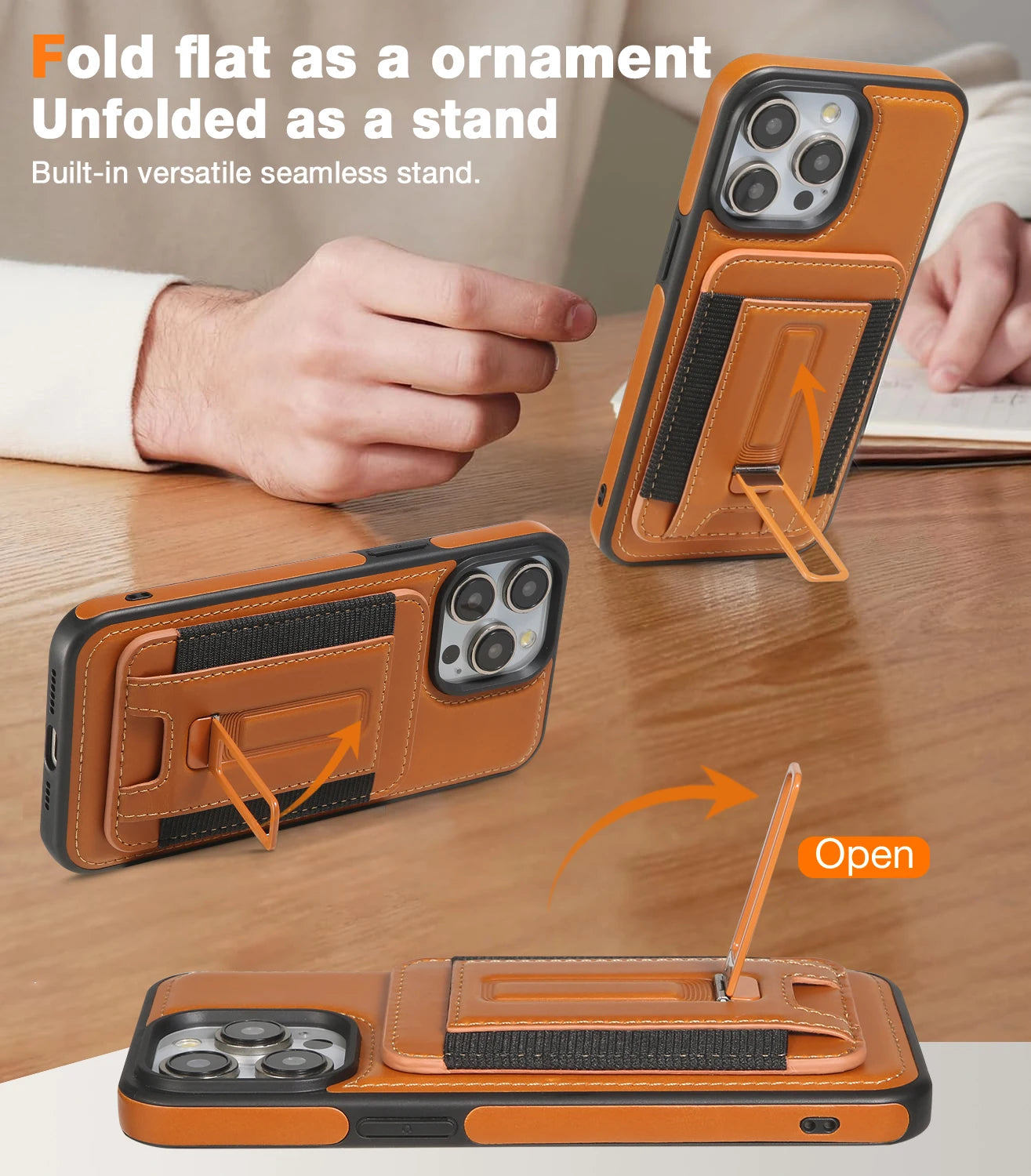 Magnetic Leather iPhone Wallet Case Covers Nepal
