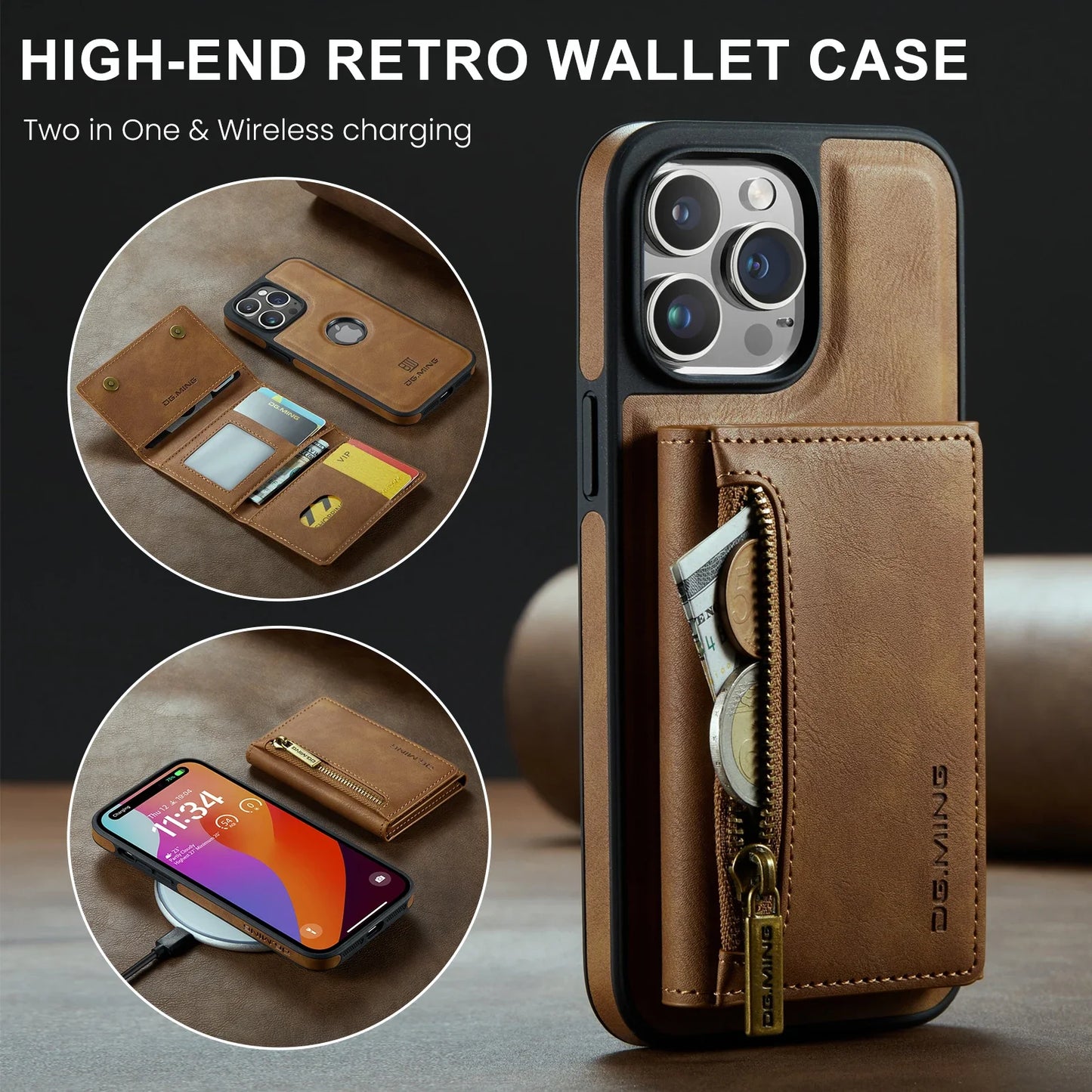 BG. MING Pro: Magnetic Leather Wallet Case Covers Nepal
