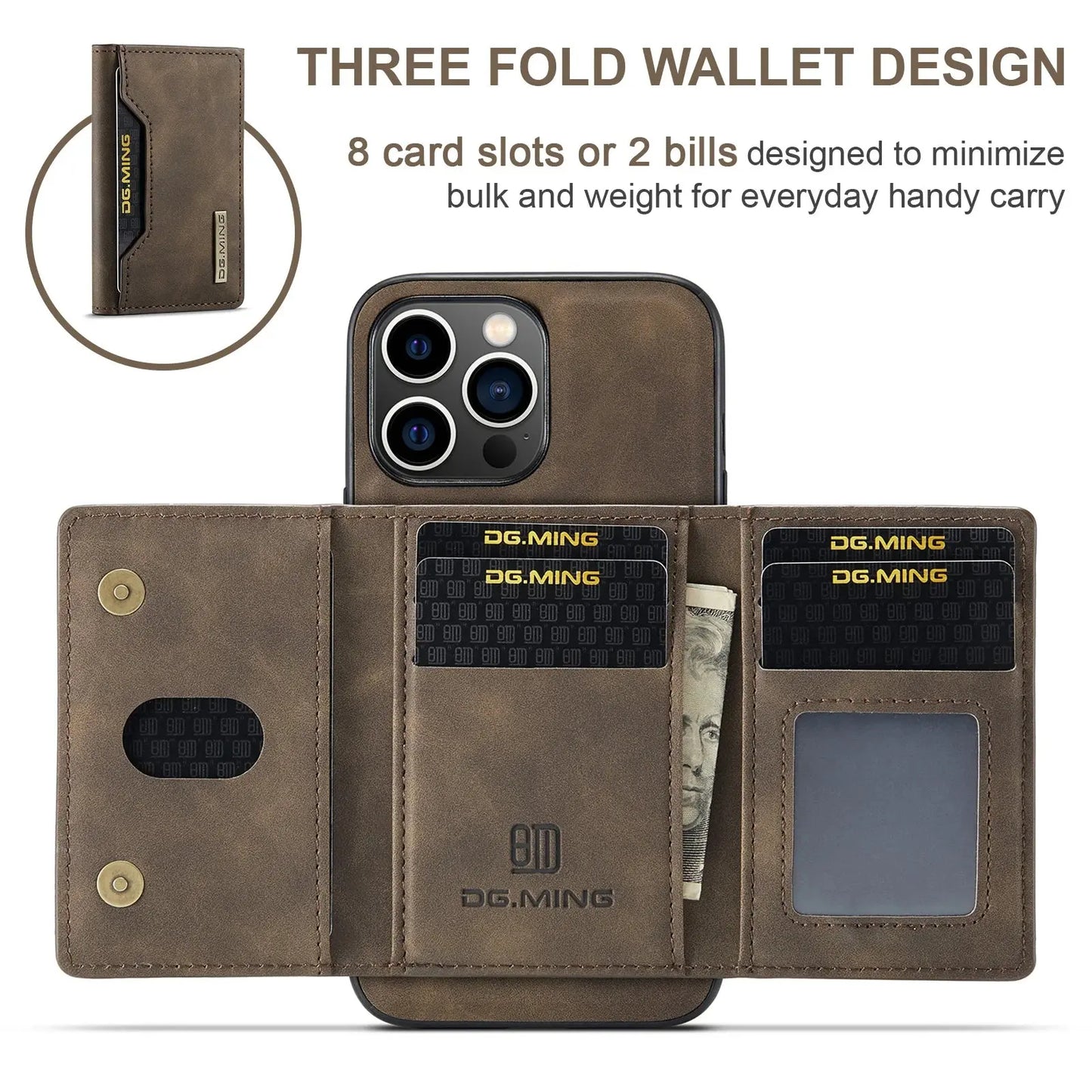 DG.MING Pro: All-in-One iPhone Wallet Case Covers Nepal