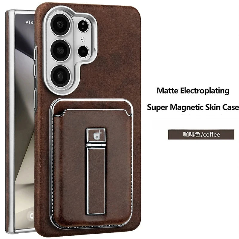 Magnetic Leather Card Holder Case Covers Nepal