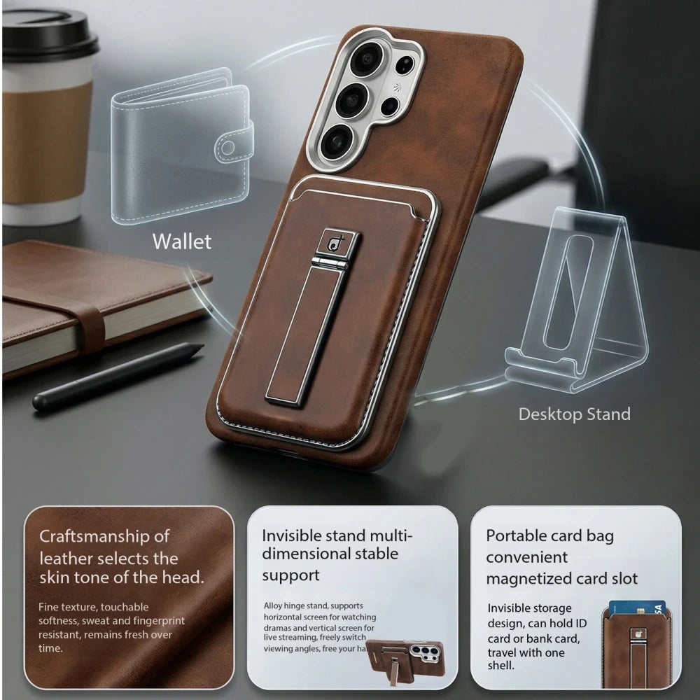 Magnetic Leather Card Holder Case Covers Nepal