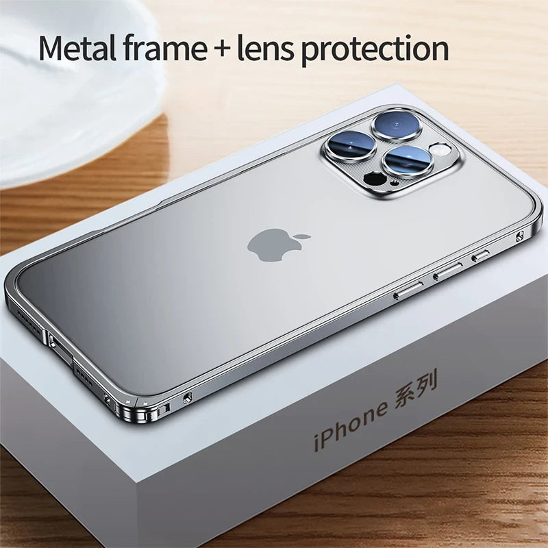 Luxury Removable Aluminum Alloy Frame Phone Case For iPhone 12 13 14 15 16Pro Max Plus Metal Lens Protect Frame Shockproof Cover Covers Nepal