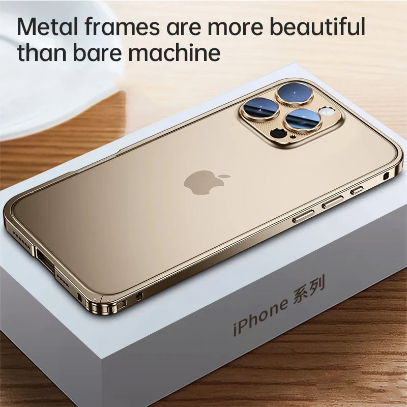 Luxury Removable Aluminum Alloy Frame Phone Case For iPhone 12 13 14 15 16Pro Max Plus Metal Lens Protect Frame Shockproof Cover Covers Nepal