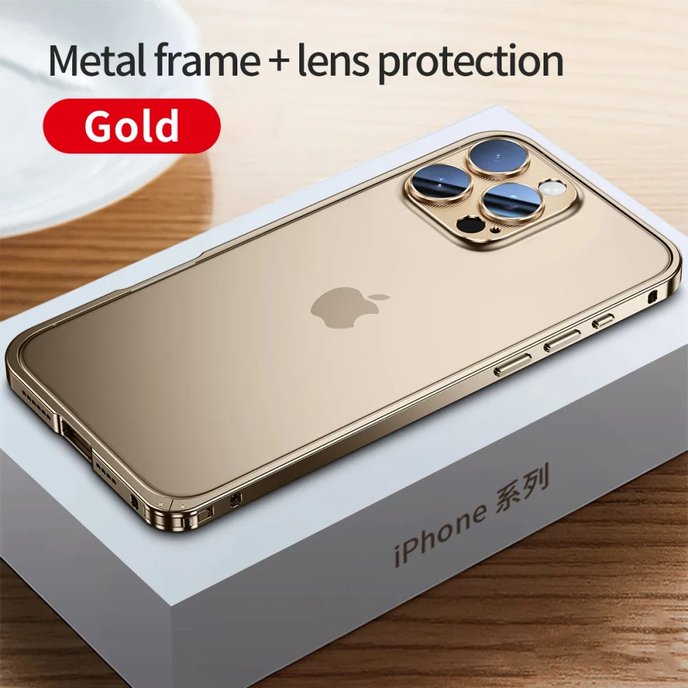 Luxury Removable Aluminum Alloy Frame Phone Case For iPhone 12 13 14 15 16Pro Max Plus Metal Lens Protect Frame Shockproof Cover Covers Nepal