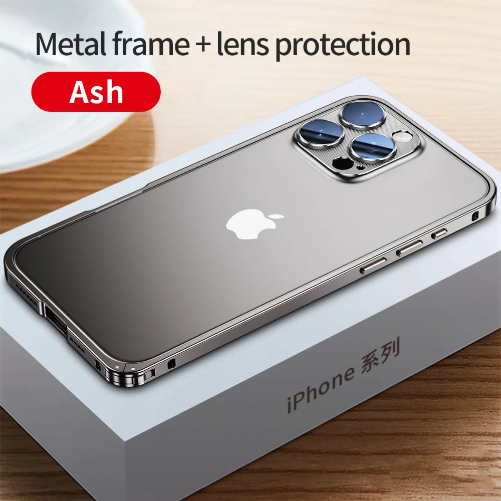 Luxury Removable Aluminum Alloy Frame Phone Case For iPhone 12 13 14 15 16Pro Max Plus Metal Lens Protect Frame Shockproof Cover Covers Nepal