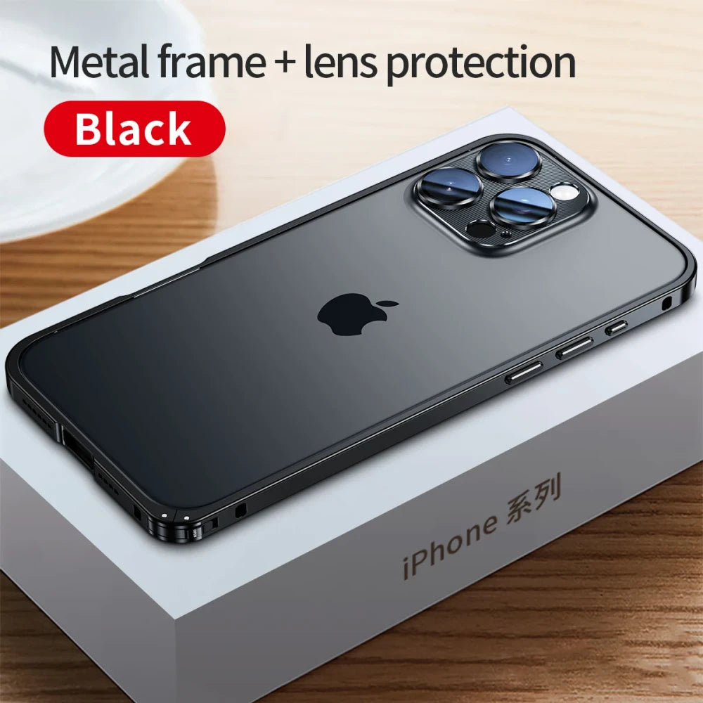 Luxury Removable Aluminum Alloy Frame Phone Case For iPhone 12 13 14 15 16Pro Max Plus Metal Lens Protect Frame Shockproof Cover Covers Nepal
