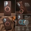 Genuine Leather Magnetic Stand Phone Case Covers Nepal