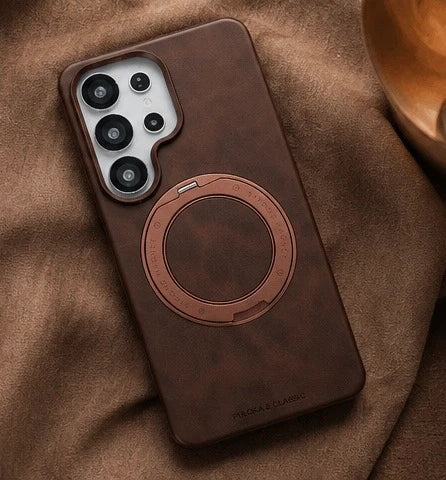 Genuine Leather Magnetic Stand Phone Case Covers Nepal