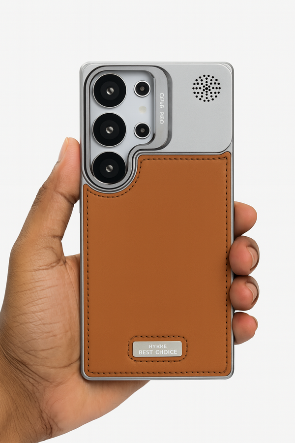 Magnetic Leather Armor Phone Case