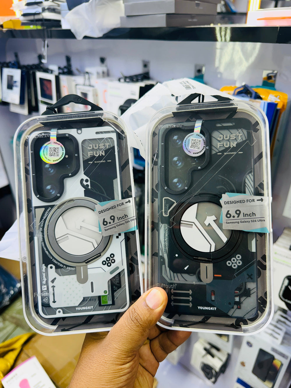 YoungKit Brand: Cyberpunk 360° Spin Magnetic Stand Case Covers Nepal